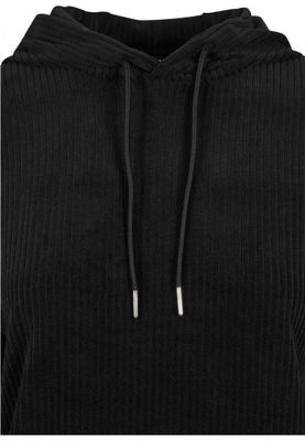 Women's ribbed hoodie in velvet