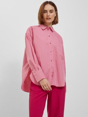 Relaxed poplin shirt for women