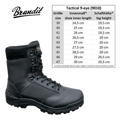 Tactical Boots 9 eyes