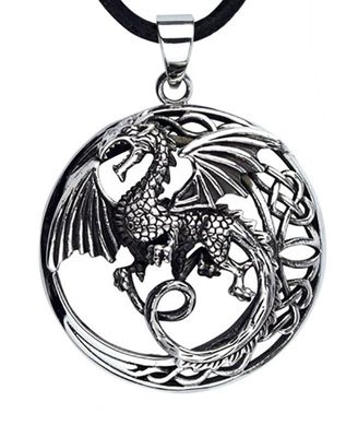 Celtic dragon necklace