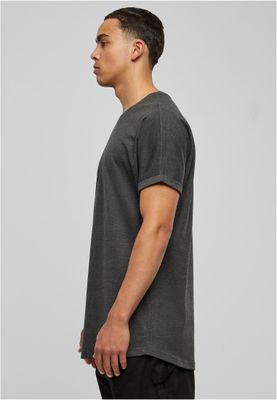 Long Shaped Turnup Tee Charcoal