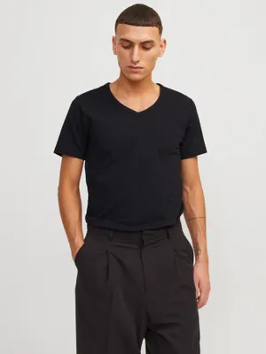 V-ringad T-shirt herr