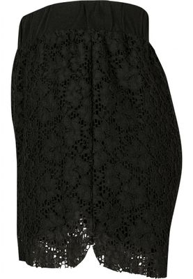Ladies' black lace shorts
