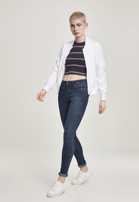 Striped sweatshirt lady