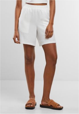 Strukturerade shorts med hög midja