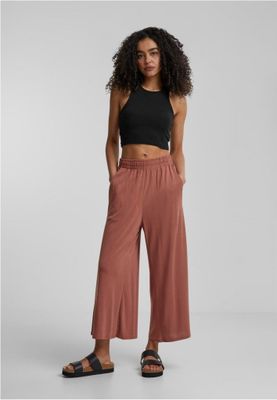 Women's terracotta modal culottes
