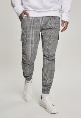 Checkered trousers with side pockets, men