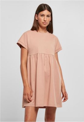 Afslappet T-shirtkjole med rynket nederdel