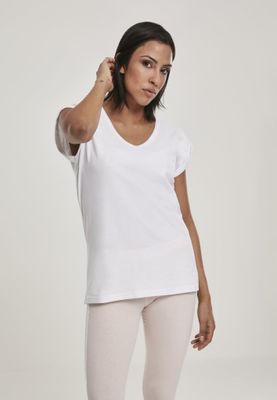 T-shirt med V-udskæring til kvinder