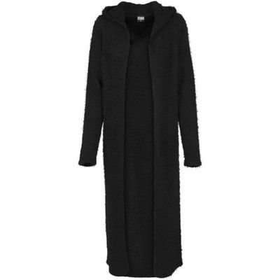 Feather cardigan with hood