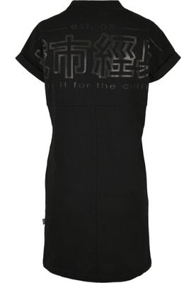 Sort kort kjole i t-shirt model