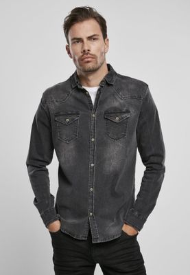 Black denimshirt men