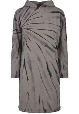 Batik-colored oversize dress with hood