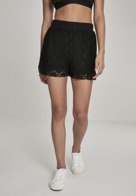 Ladies' black lace shorts