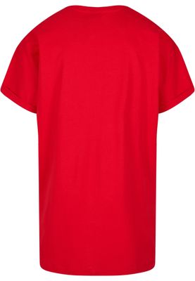 Long Shaped Turnup Tee Cityred