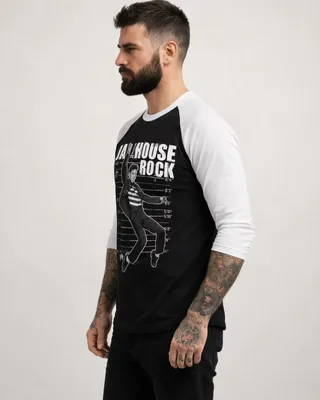 Elvis Presley - Jailhouse Rock Baseball 3/4 Sleeve Tee