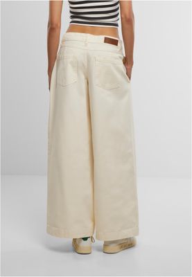 Ladies Wide Leg Lätta Denim Byxor i Bomull