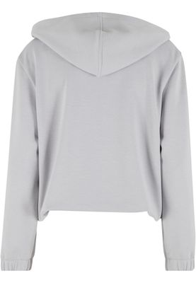 Zip-hoodie för dam med dragkedja – ljus asfaltgrå