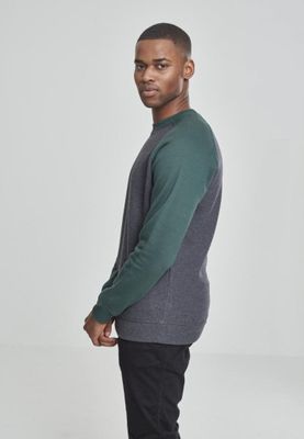 Tvåfärgad raglan sweatshirt