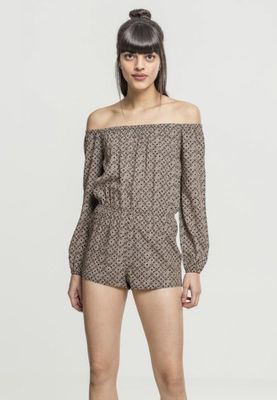 Long-sleeved jumpsuit with short pants