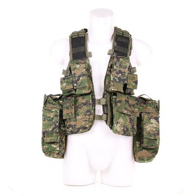 Tactical carrying vest with MOLLE modules