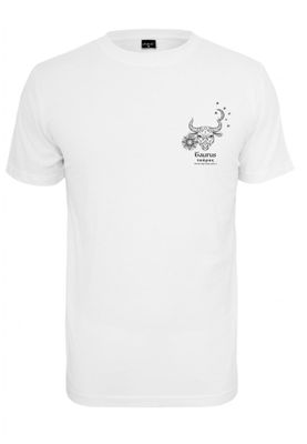 Vit t-shirt med stjärntecknet Oxen