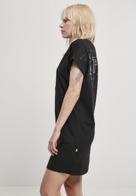 Sort kort kjole i t-shirt model