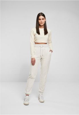 Ladies High Waist Color Melange Sweat Pants