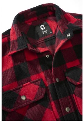 Lumber shirt jacket in fleece - red/black