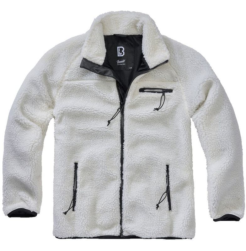 White fleece jacket teddy - men