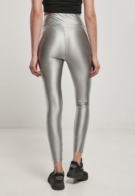 Metalic leggings with a high waist