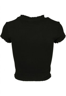 Ribbet t-shirt dame i to pakker