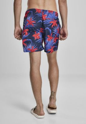 Shorts blue / red flowers