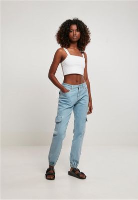 Ladies Organic Stretch Denim Cargo Pants
