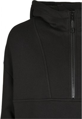 Ladies' long black hoodie