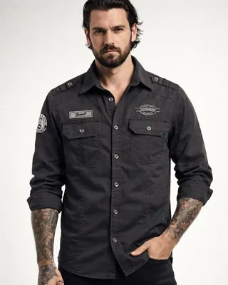 Luis Vintageshirt - black
