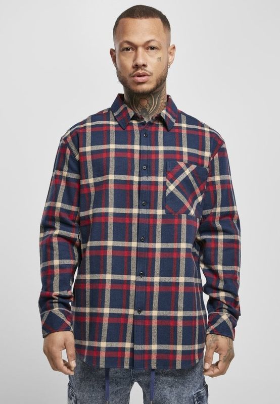Oversize flannel skjorte herre
