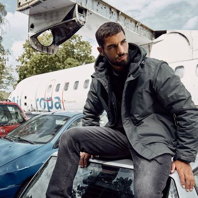 Lined windbreaker men