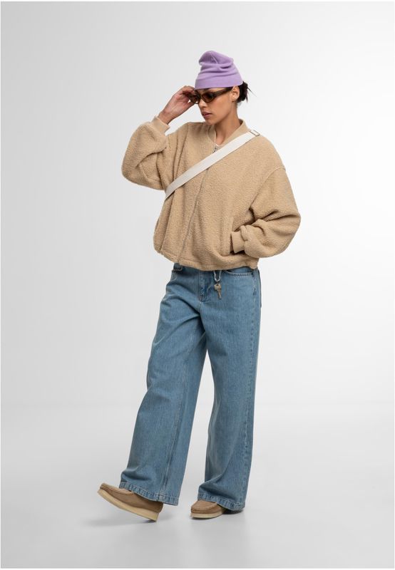 Ladies Structured Bomber Jacket Unionbeige