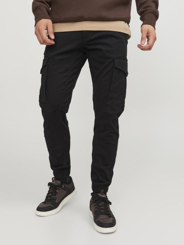 Slim Fit Cargo Bukser i Twill Weave, lav talje