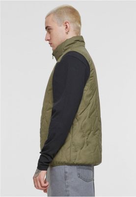 Stylish Olive Green Quilted Vest for Men