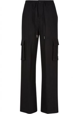 Viscose Cargo Pants with Straight Legs Women