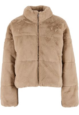 Faux Fur Pufferjacka för dam – Wetsand