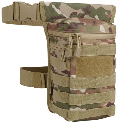 Leg bag with MOLLE system camo