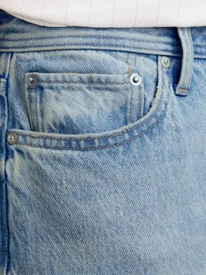 Ljusblå tvättade baggy fit jeans - ALEX