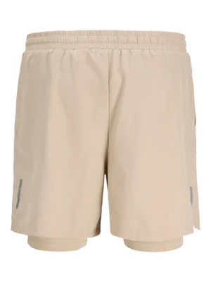 Sportshorts herr – beige med elastisk midja