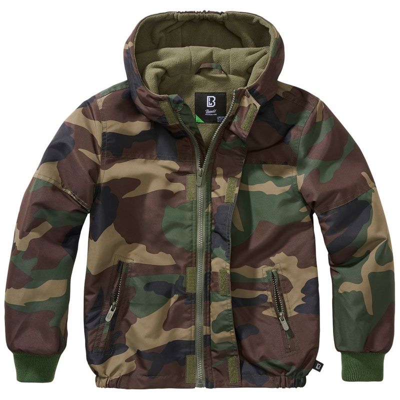 Windbreaker with fleece lining woodland - Child