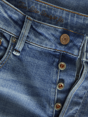 Lyseblå vaskede straight slim fit jeans til mænd Tim