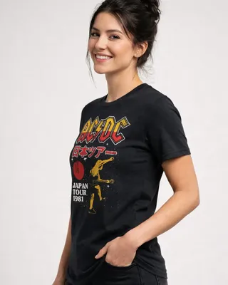 AC/DC Japan Tour 1981 Girly Tee
