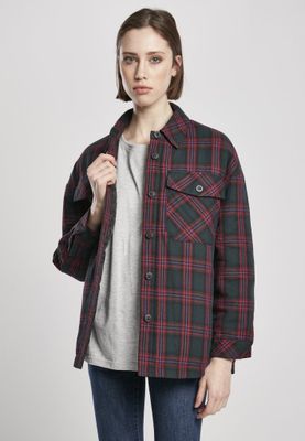 Lined checkered shirt lady
